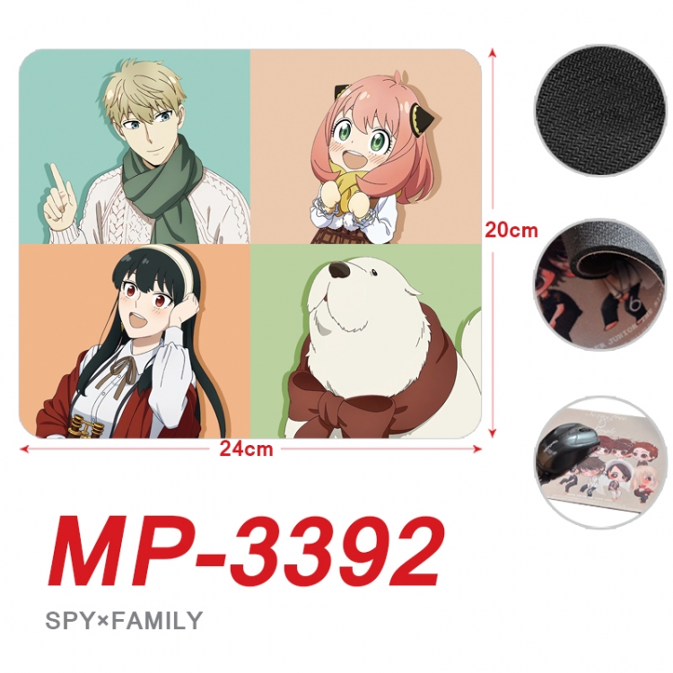 SPY×FAMILY Anime Full Color Printing Mouse Pad Unlocked 20X24cm price for 5 pcs MP-3392