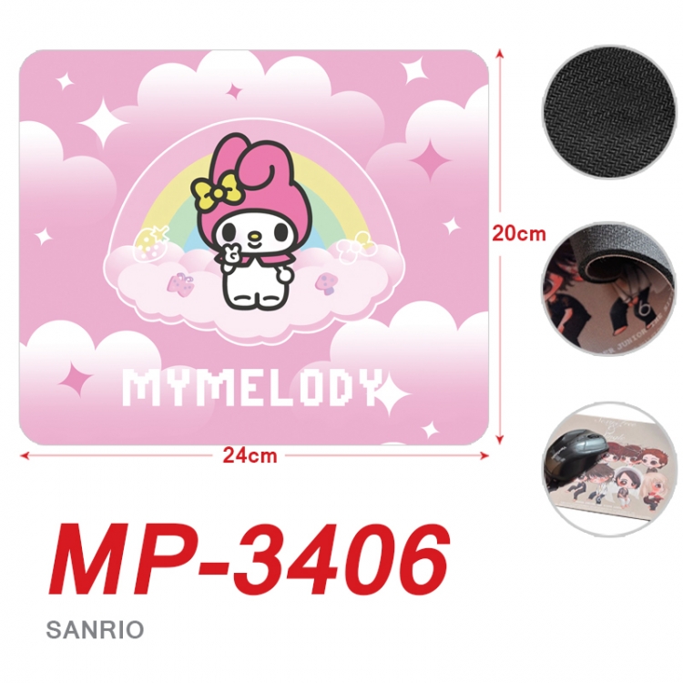 sanrio Anime Full Color Printing Mouse Pad Unlocked 20X24cm price for 5 pcs