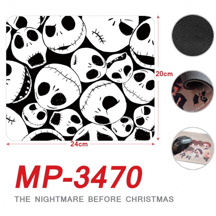 The Nightmare Before Christmas Anime Full Color Printing Mouse Pad Unlocked 20X24cm price for 5 pcs  MP-3470