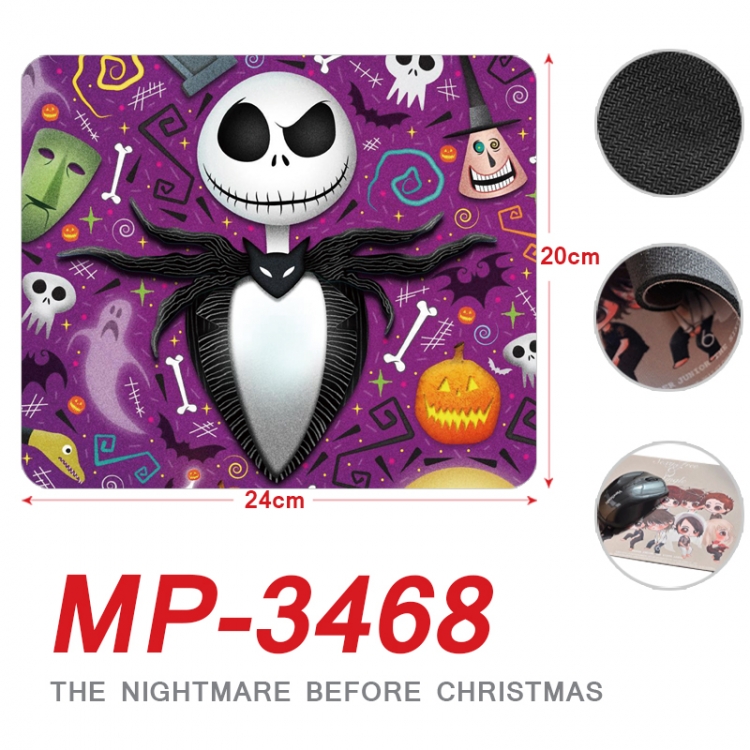 The Nightmare Before Christmas Anime Full Color Printing Mouse Pad Unlocked 20X24cm price for 5 pcs MP-3468
