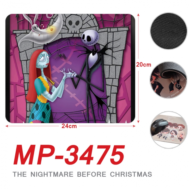 The Nightmare Before Christmas Anime Full Color Printing Mouse Pad Unlocked 20X24cm price for 5 pcs MP-3475