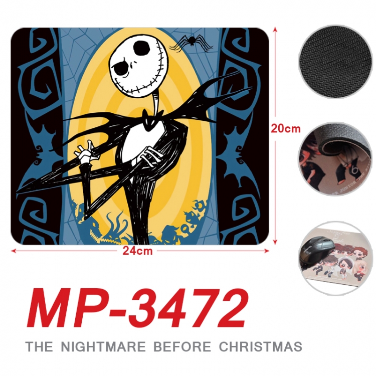 The Nightmare Before Christmas Anime Full Color Printing Mouse Pad Unlocked 20X24cm price for 5 pcs  MP-3472