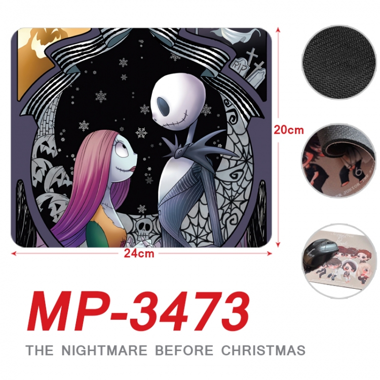 The Nightmare Before Christmas Anime Full Color Printing Mouse Pad Unlocked 20X24cm price for 5 pcs MP-3473