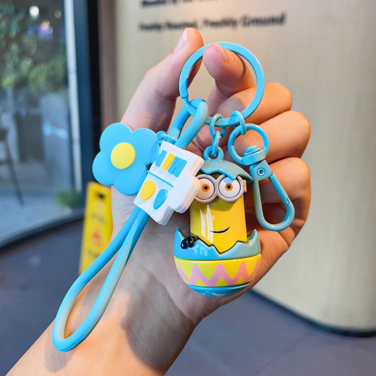 Minions 3D stereosc car keychain bag hanging accessories price for 2 pcs
