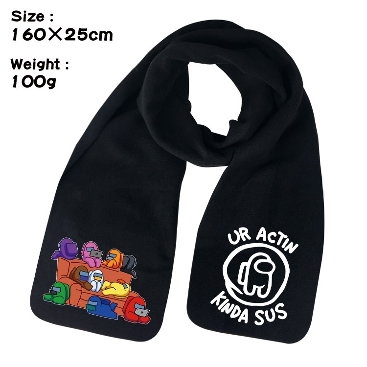 Among-us Anime fleece scarf bib 160X25CM