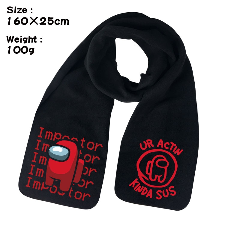 Among-us Anime fleece scarf bib 160X25CM