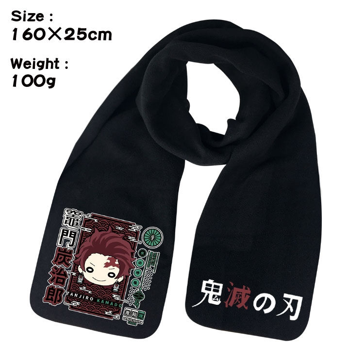 Demon Slayer Kimets Anime fleece scarf bib 160X25CM