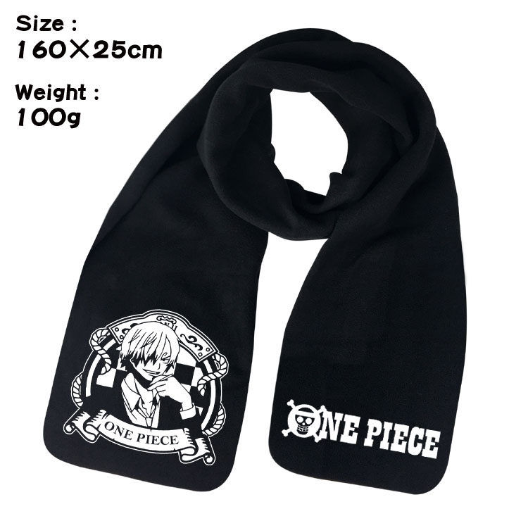 One Piece Anime full color high-quality fleece scarf 160X25CM