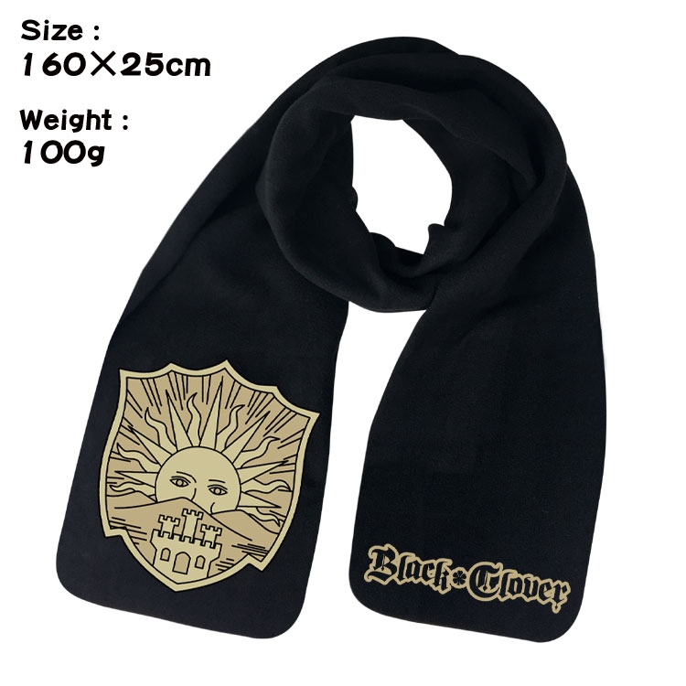 Black Clover Anime full color high-quality fleece scarf 160X25CM