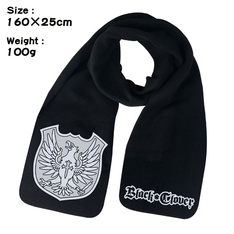 Black Clover Anime full color high-quality fleece scarf 160X25CM