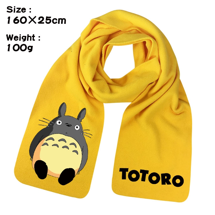 TOTORO Anime full color high-quality fleece scarf 160X25CM