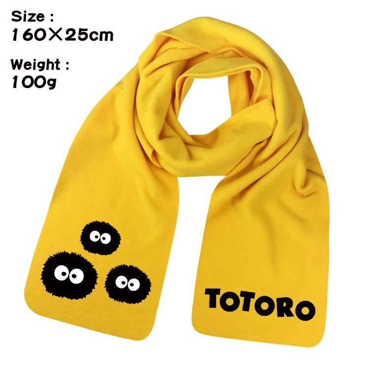 TOTORO Anime full color high-quality fleece scarf 160X25CM