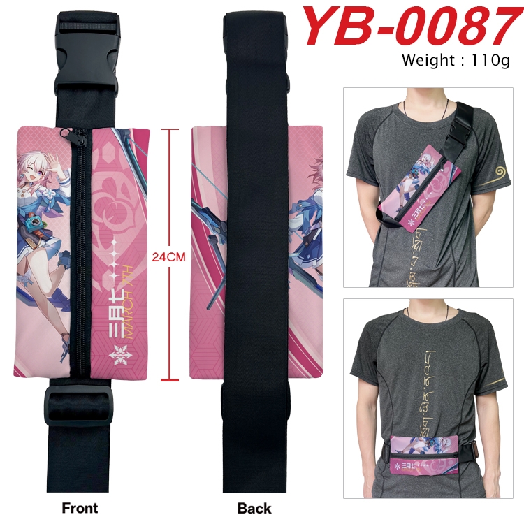 Honkai: Star Rail Anime Canvas Shoulder Bag Chest Bag Waist Bag 110g YB-0087