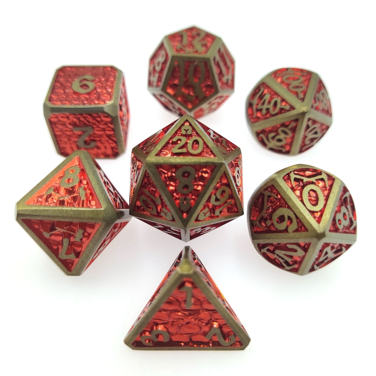 D-War/Dragon Wars ED sanding Zinc alloy metal entertainment dice board game tools iron box packaging 197g a set of 7