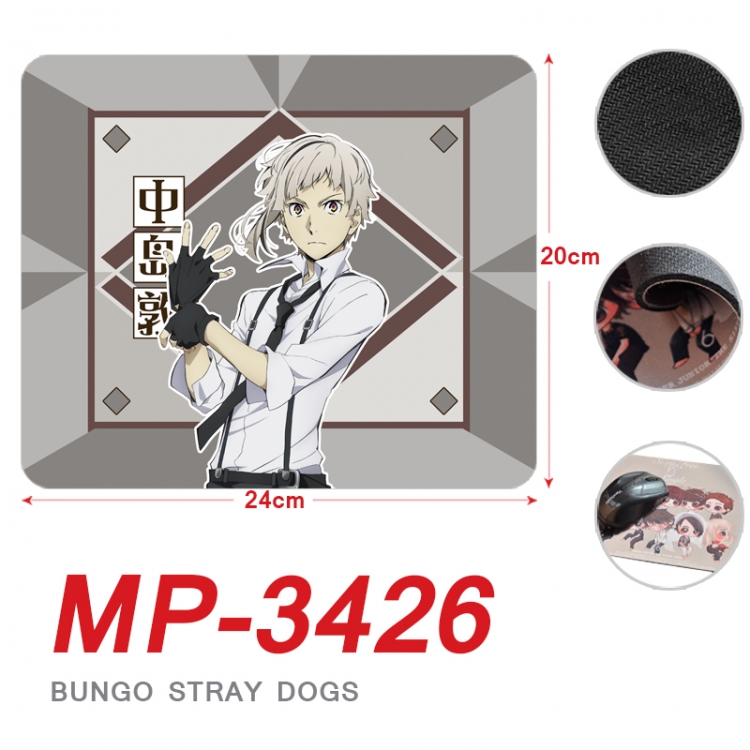 Bungo Stray Dogs Anime Full Color Printing Mouse Pad Unlocked 20X24cm price for 5 pcs  MP-3426