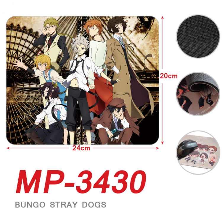 Bungo Stray Dogs Anime Full Color Printing Mouse Pad Unlocked 20X24cm price for 5 pcs  MP-3430