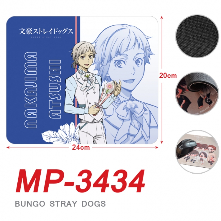 Bungo Stray Dogs Anime Full Color Printing Mouse Pad Unlocked 20X24cm price for 5 pcs MP-3434