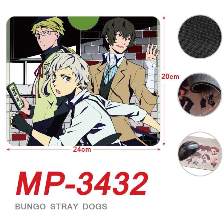 Bungo Stray Dogs Anime Full Color Printing Mouse Pad Unlocked 20X24cm price for 5 pcs  MP-3432
