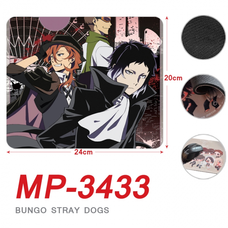 Bungo Stray Dogs Anime Full Color Printing Mouse Pad Unlocked 20X24cm price for 5 pcs MP-3433