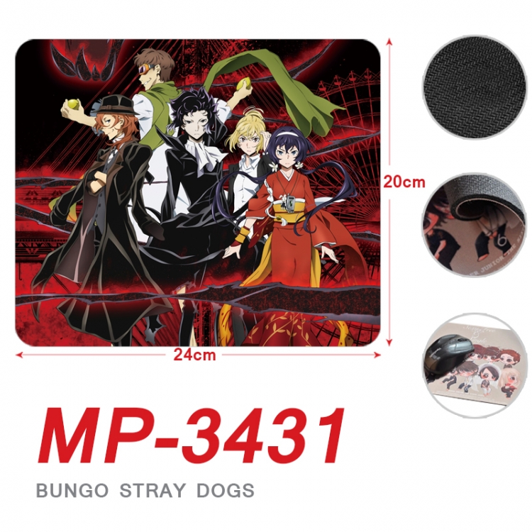 Bungo Stray Dogs Anime Full Color Printing Mouse Pad Unlocked 20X24cm price for 5 pcs MP-3431