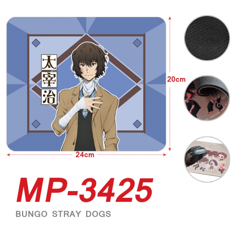 Bungo Stray Dogs Anime Full Color Printing Mouse Pad Unlocked 20X24cm price for 5 pcs  MP-3425
