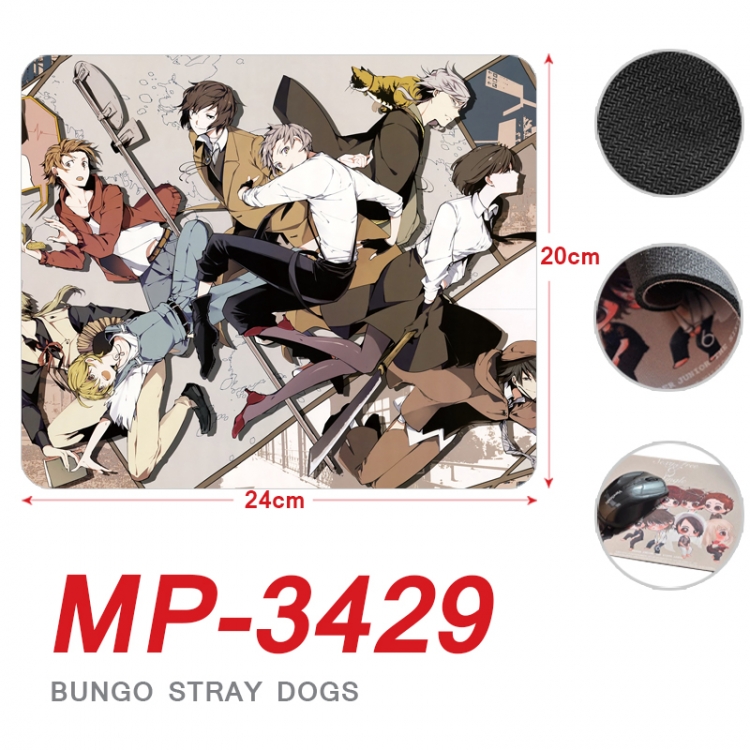 Bungo Stray Dogs Anime Full Color Printing Mouse Pad Unlocked 20X24cm price for 5 pcs MP-3429