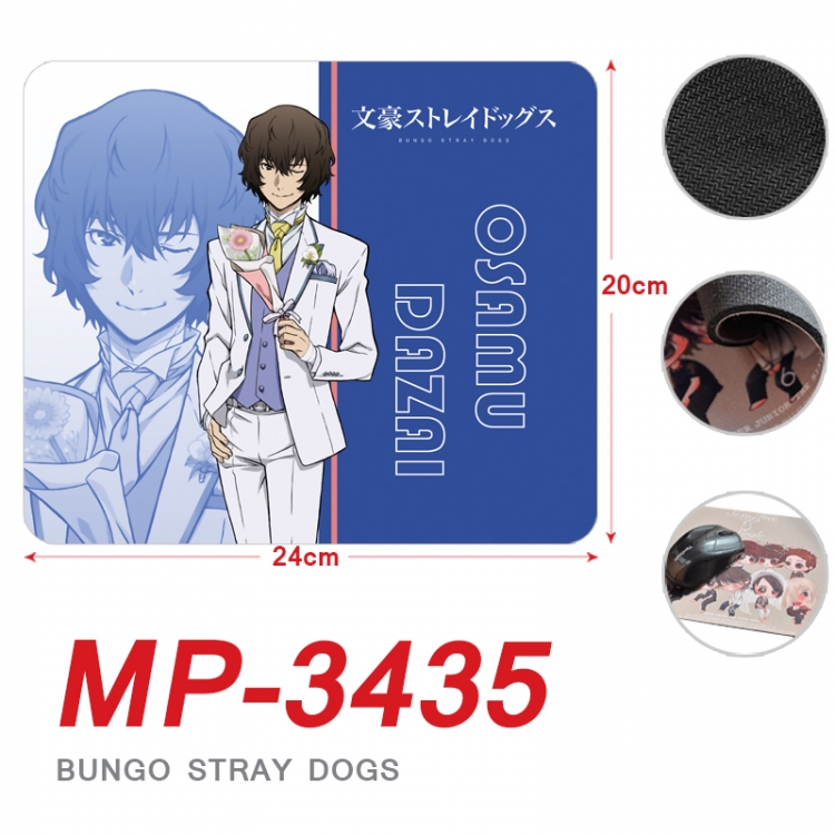 Bungo Stray Dogs Anime Full Color Printing Mouse Pad Unlocked 20X24cm price for 5 pcs MP-3435