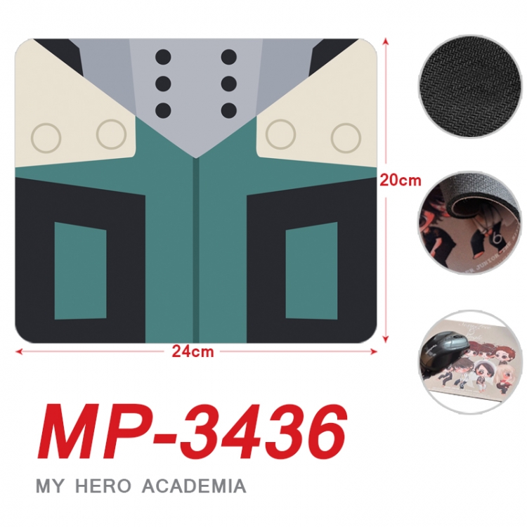 My Hero Academia Anime Full Color Printing Mouse Pad Unlocked 20X24cm price for 5 pcs  MP-3436
