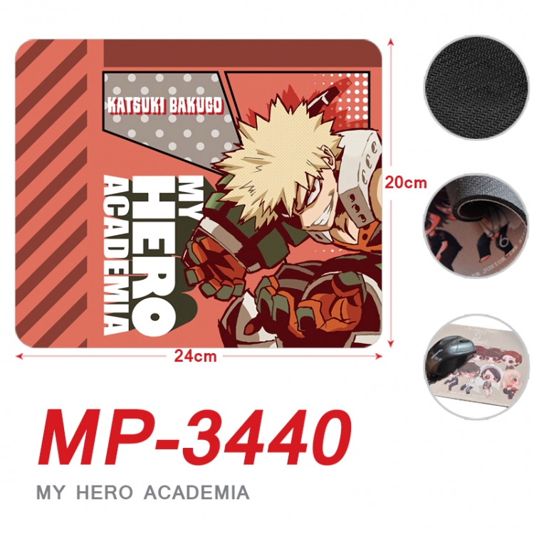My Hero Academia Anime Full Color Printing Mouse Pad Unlocked 20X24cm price for 5 pcs MP-3440