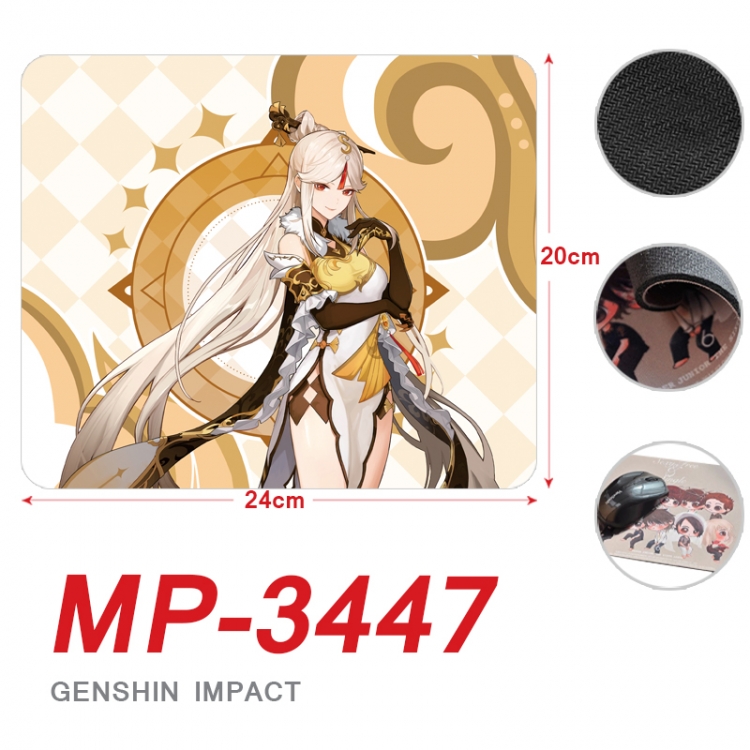 Genshin Impact Anime Full Color Printing Mouse Pad Unlocked 20X24cm price for 5 pcs MP-3447