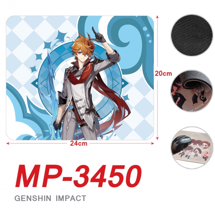 Genshin Impact Anime Full Color Printing Mouse Pad Unlocked 20X24cm price for 5 pcs MP-3450