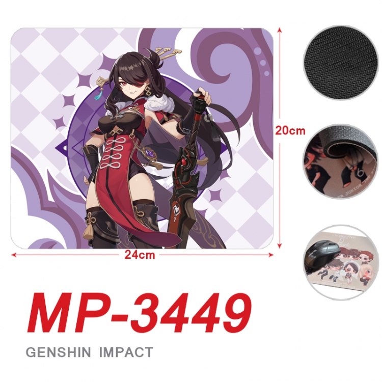 Genshin Impact Anime Full Color Printing Mouse Pad Unlocked 20X24cm price for 5 pcs  MP-3449
