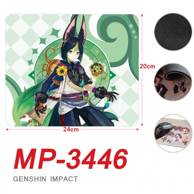 Genshin Impact Anime Full Color Printing Mouse Pad Unlocked 20X24cm price for 5 pc MP-3446s