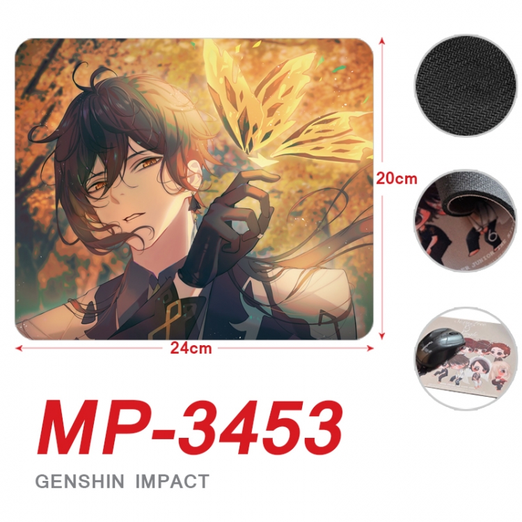 Genshin Impact Anime Full Color Printing Mouse Pad Unlocked 20X24cm price for 5 pcs MP-3453