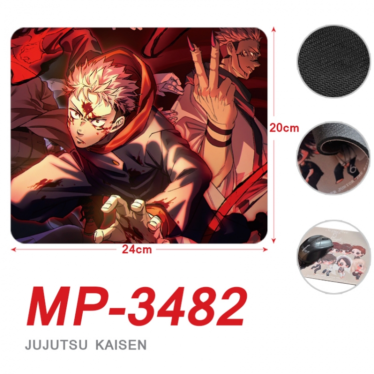 Jujutsu Kaisen Anime Full Color Printing Mouse Pad Unlocked 20X24cm price for 5 pcs MP-3482