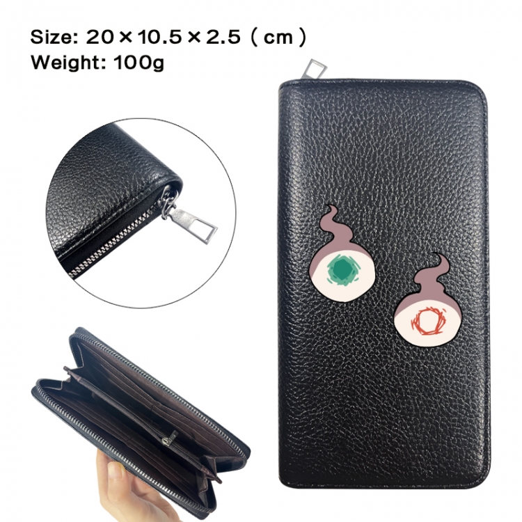 Toilet-bound Hanako-kun Anime printed PU folding long zippered wallet with zero wallet 20x10.5x2.5cm