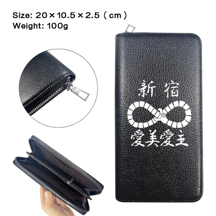 Tokyo Revengers Anime printed PU folding long zippered wallet with zero wallet 20x10.5x2.5cm