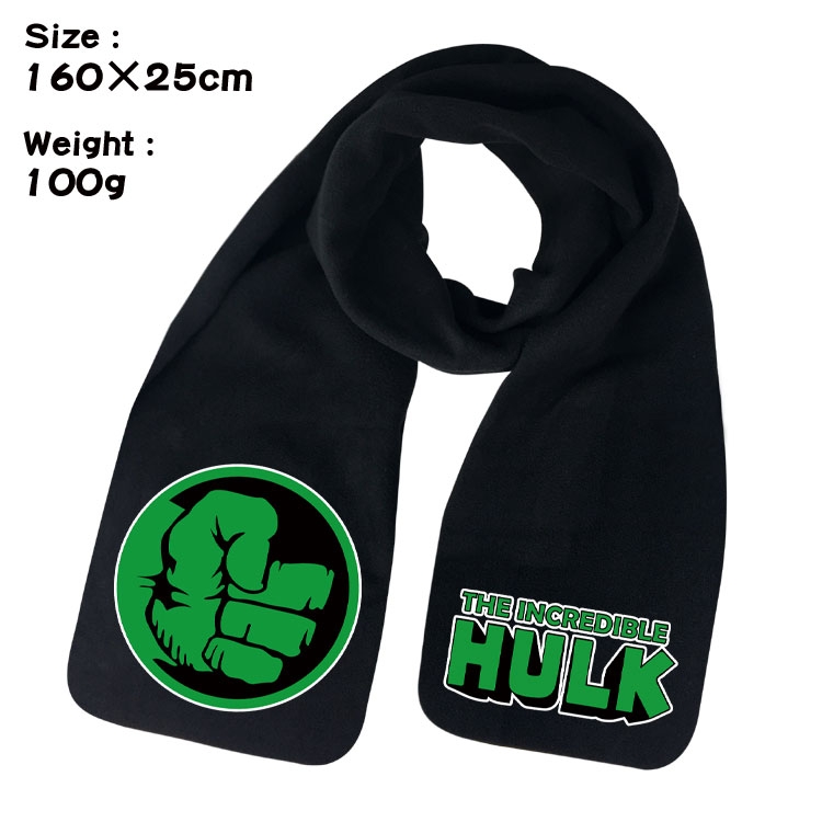 Marvel Anime full color high-quality fleece scarf 160X25CM