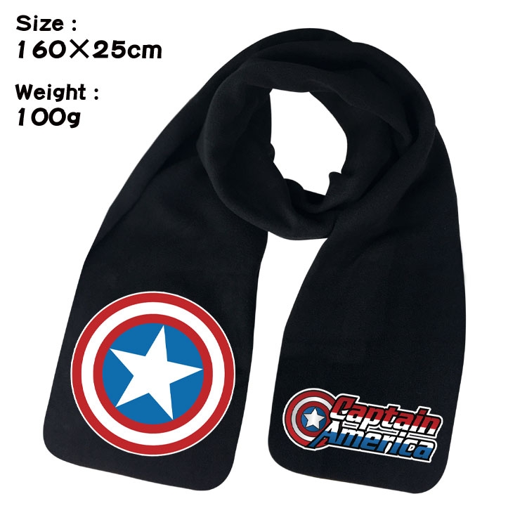 Marvel Anime full color high-quality fleece scarf 160X25CM