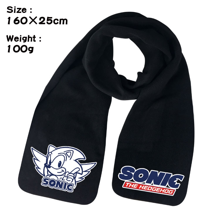 Sonic the Hedgehog Anime full color high-quality fleece scarf 160X25CM