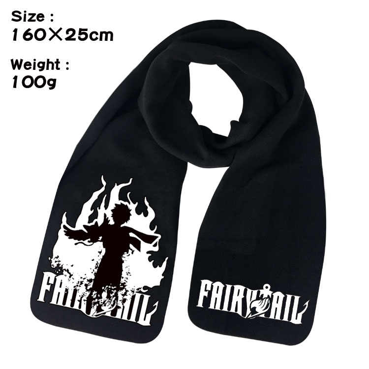 Fairy tail Anime full color high-quality fleece scarf 160X25CM