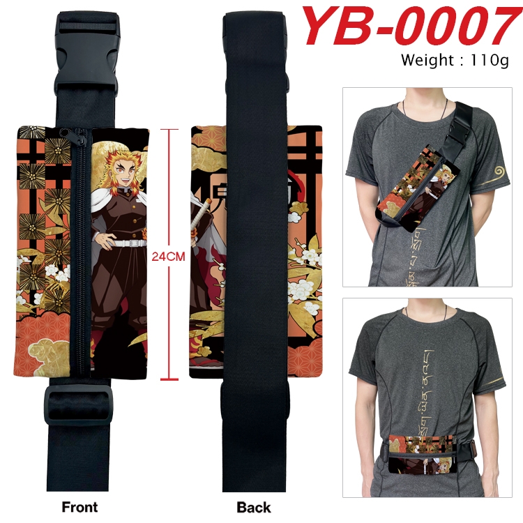 Demon Slayer Kimets Anime Canvas Shoulder Bag Chest Bag Waist Bag 110g  YB-0007