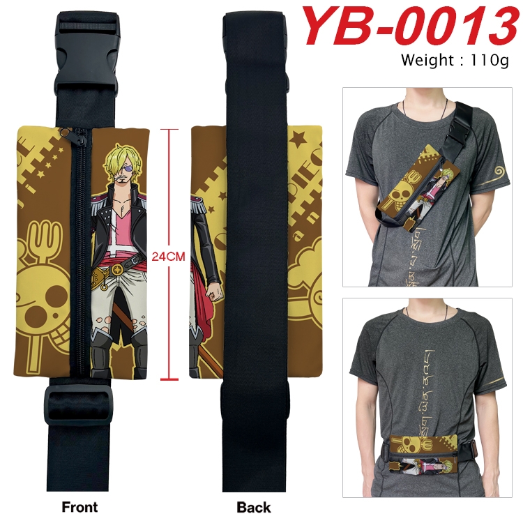 One Piece Anime Canvas Shoulder Bag Chest Bag Waist Bag 110g YB-0013