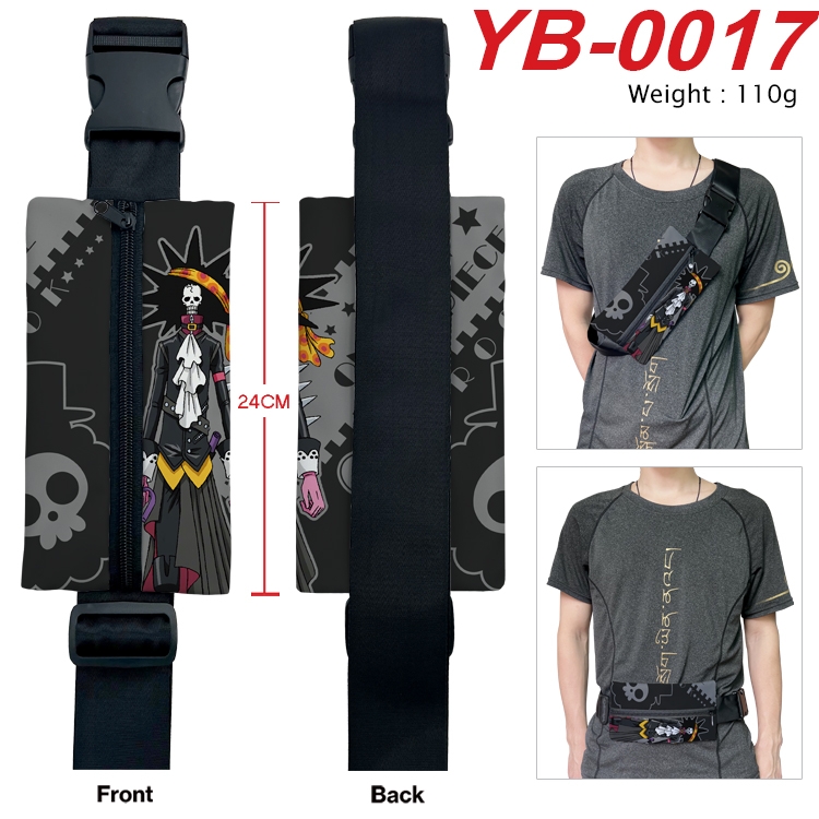 One Piece Anime Canvas Shoulder Bag Chest Bag Waist Bag 110g  YB-0017