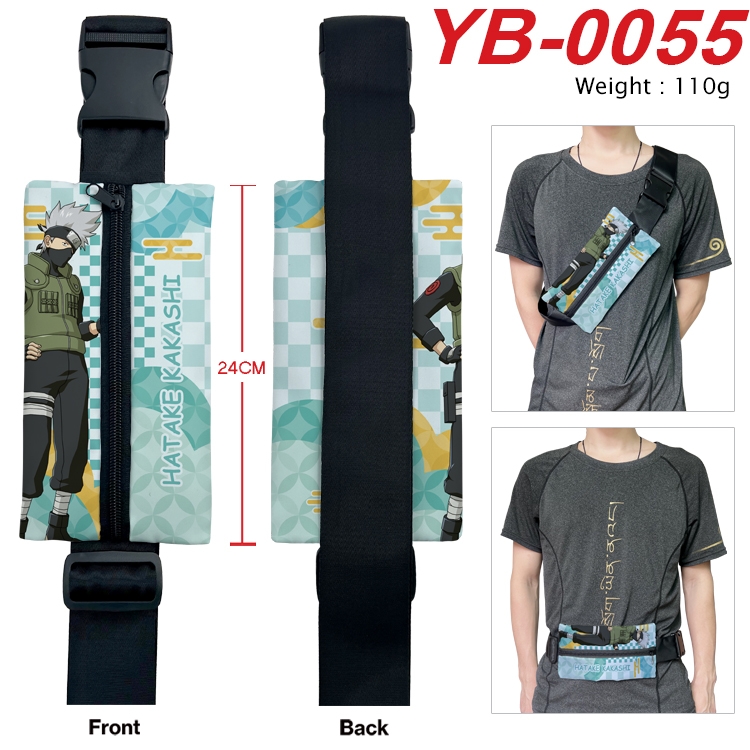 Naruto Anime Canvas Shoulder Bag Chest Bag Waist Bag 110g YB-0055