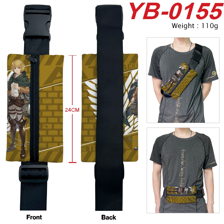 Shingeki no Kyojin Anime Canvas Shoulder Bag Chest Bag Waist Bag 110g  YB-0155