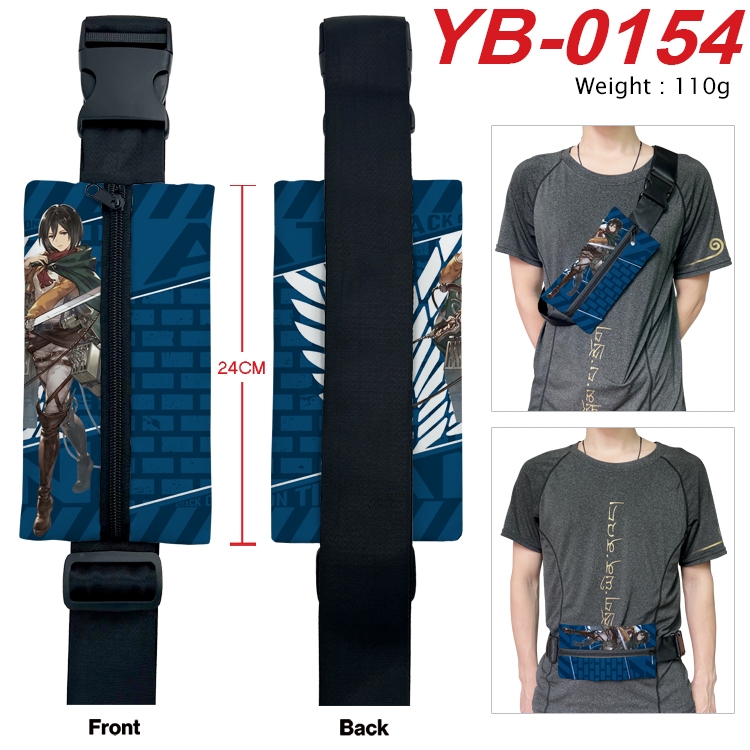 Shingeki no Kyojin Anime Canvas Shoulder Bag Chest Bag Waist Bag 110g YB-0154