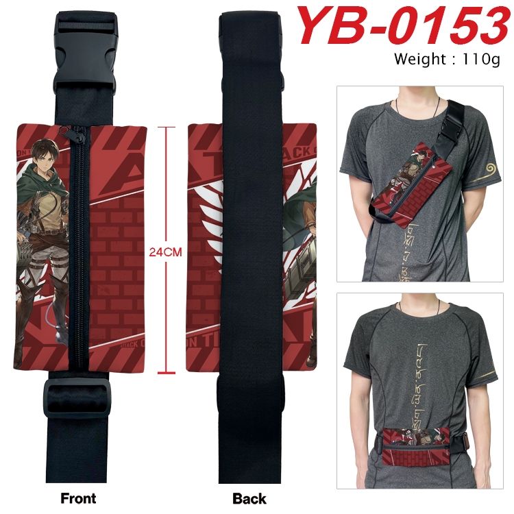 Shingeki no Kyojin Anime Canvas Shoulder Bag Chest Bag Waist Bag 110g  YB-0153