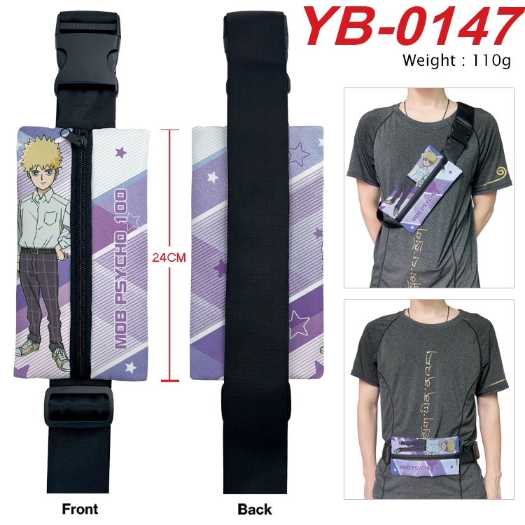 Mob Psycho 100 Anime Canvas Shoulder Bag Chest Bag Waist Bag 110g YB-0147