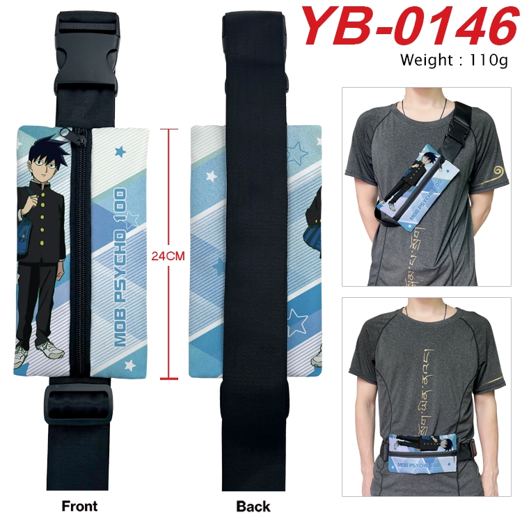 Mob Psycho 100 Anime Canvas Shoulder Bag Chest Bag Waist Bag 110g  YB-0146